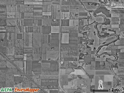 Turtle River township, North Dakota satellite photo by USGS