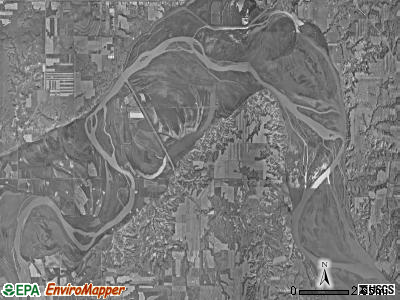 Wilbur township, North Dakota satellite photo by USGS
