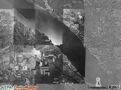 Riverview township, North Dakota satellite photo by USGS