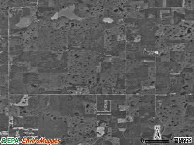 Linton township, North Dakota satellite photo by USGS