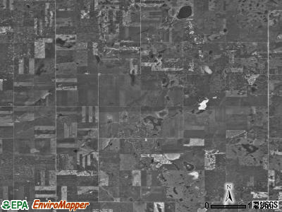 Lund township, North Dakota satellite photo by USGS