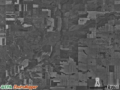 Shell township, North Dakota satellite photo by USGS