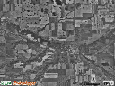 Velva township, North Dakota satellite photo by USGS