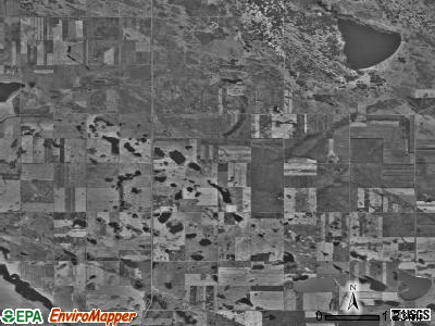 Lake George township, North Dakota satellite photo by USGS