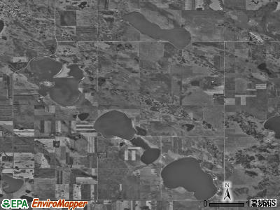Round Lake township, North Dakota satellite photo by USGS