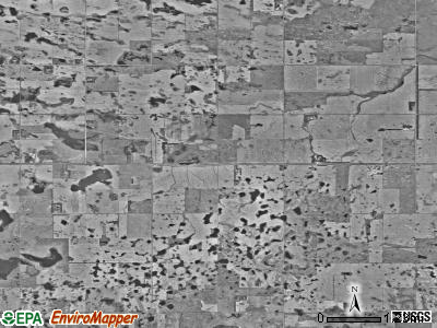 Eldon township, North Dakota satellite photo by USGS
