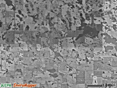 Bartlett township, North Dakota satellite photo by USGS