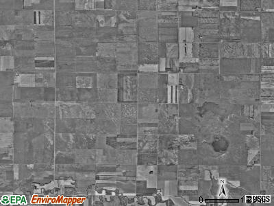 Lakeville township, North Dakota satellite photo by USGS