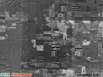 Keene township, North Dakota satellite photo by USGS