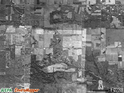 Hawkeye township, North Dakota satellite photo by USGS