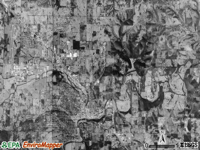 North Harrison township, Arkansas satellite photo by USGS