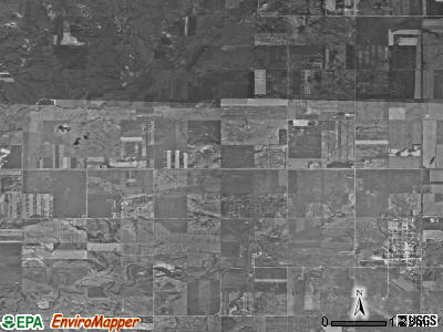 Parshall township, North Dakota satellite photo by USGS
