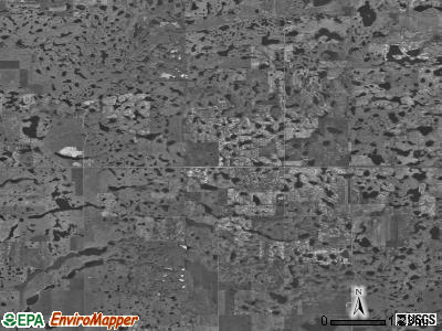 Hilton township, North Dakota satellite photo by USGS