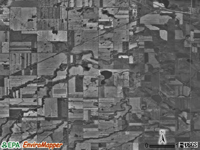 Brown township, North Dakota satellite photo by USGS