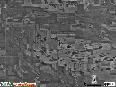 Voltaire township, North Dakota satellite photo by USGS