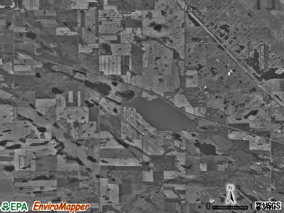 Odin township, North Dakota satellite photo by USGS