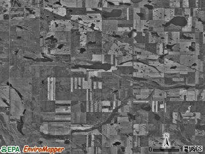 Strege township, North Dakota satellite photo by USGS