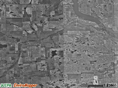 Alexander township, North Dakota satellite photo by USGS