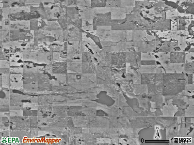 Illinois township, North Dakota satellite photo by USGS
