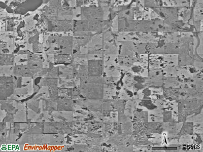Dodds township, North Dakota satellite photo by USGS
