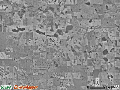 Petersburg township, North Dakota satellite photo by USGS
