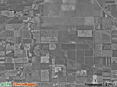 Rye township, North Dakota satellite photo by USGS