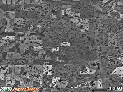 Greely township, North Dakota satellite photo by USGS