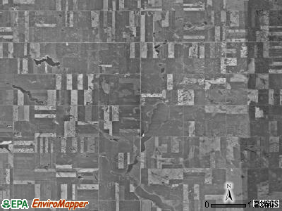 Hiddenwood township, North Dakota satellite photo by USGS