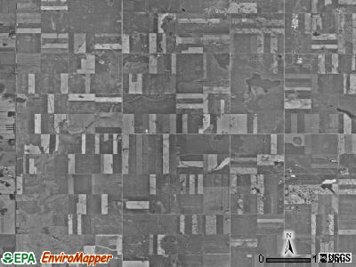 Mountrail township, North Dakota satellite photo by USGS