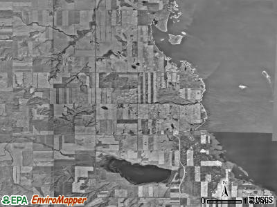 Howie township, North Dakota satellite photo by USGS