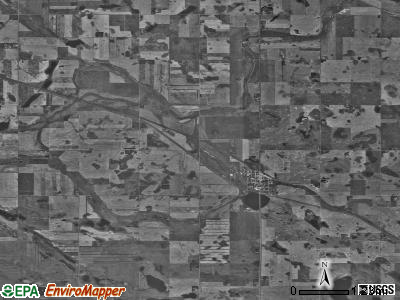 Anamoose township, North Dakota satellite photo by USGS
