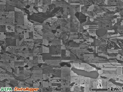 White township, North Dakota satellite photo by USGS