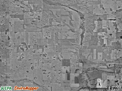 East Fork township, North Dakota satellite photo by USGS