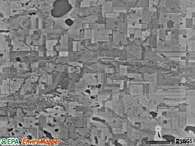 Arne township, North Dakota satellite photo by USGS