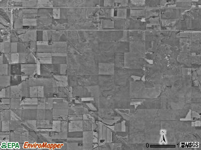 Oakville township, North Dakota satellite photo by USGS