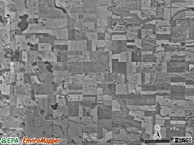 Moraine township, North Dakota satellite photo by USGS