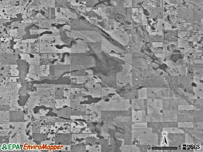 Melvin township, North Dakota satellite photo by USGS