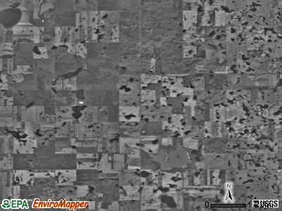 Rosemont township, North Dakota satellite photo by USGS