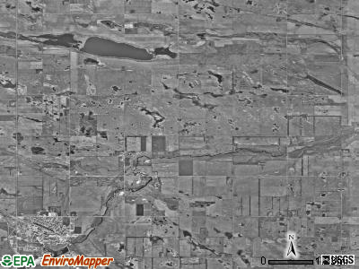 Wells township, North Dakota satellite photo by USGS