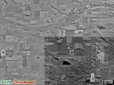 Grandfield township, North Dakota satellite photo by USGS