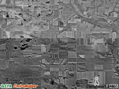 Bush township, North Dakota satellite photo by USGS