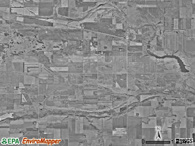 Dayton township, North Dakota satellite photo by USGS