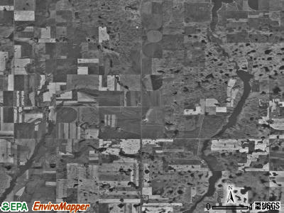 Horseshoe Valley township, North Dakota satellite photo by USGS