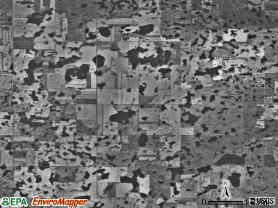 Byersville township, North Dakota satellite photo by USGS
