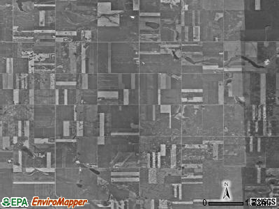 Roseglen township, North Dakota satellite photo by USGS