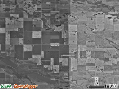 Berlin township, North Dakota satellite photo by USGS