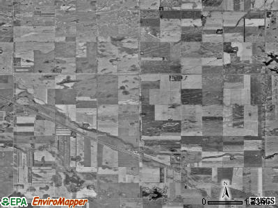Manfred township, North Dakota satellite photo by USGS