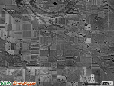Tiffany township, North Dakota satellite photo by USGS