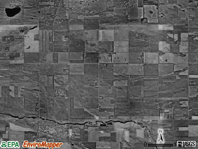 New Rockford township, North Dakota satellite photo by USGS