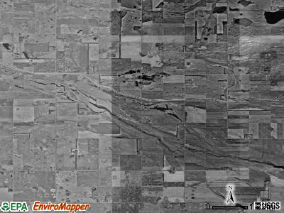 Munster township, North Dakota satellite photo by USGS
